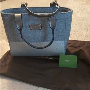 Kate Spade Gray and Silver Tote Bag